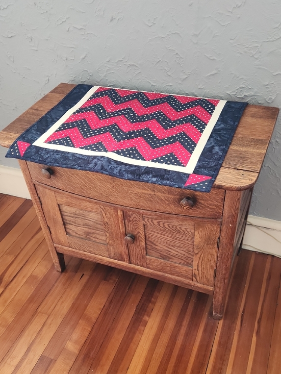 local quilter Other - Patriotic Red White And Blue Table Topper (Appx.22"×24")